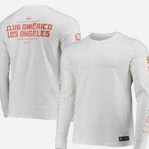 Men’s Nike Club America LA Men's Voice Long Sleeve T-shirt White Size XXL